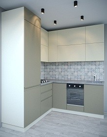 Угловая кухня в эмали "Джаз плюс", двухцветная, фото 1